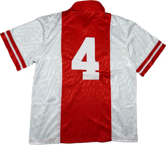 maglia calcio vintage Ajax RIJKAARD #4 1994 1995 Umbro ABN AMRO home shirt