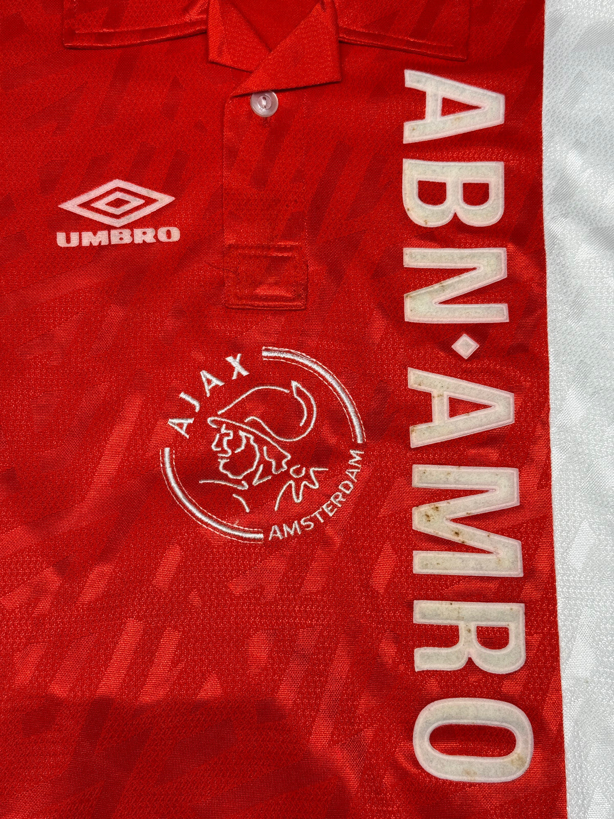 maglia calcio vintage Ajax RIJKAARD #4 1994 1995 Umbro ABN AMRO home shirt