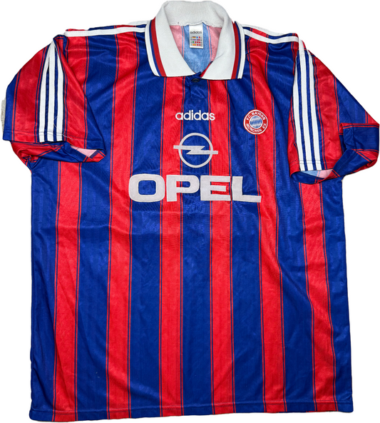 maglia calcio vintage Bayern Monaco KLINSMANN 1995 1996 Final trikot ADIDAS