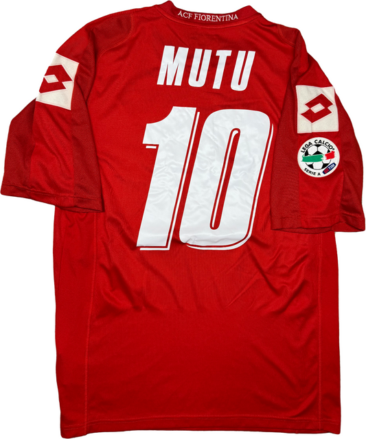 maglia calcio Fiorentina vintage MUTU Lotto TOYOTA 2008 2009 L Serie A jersey