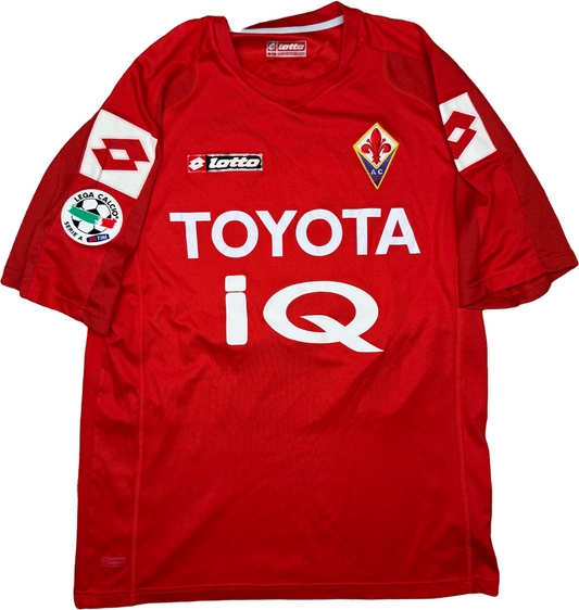 maglia calcio Fiorentina vintage MUTU Lotto TOYOTA 2008 2009 L Serie A jersey