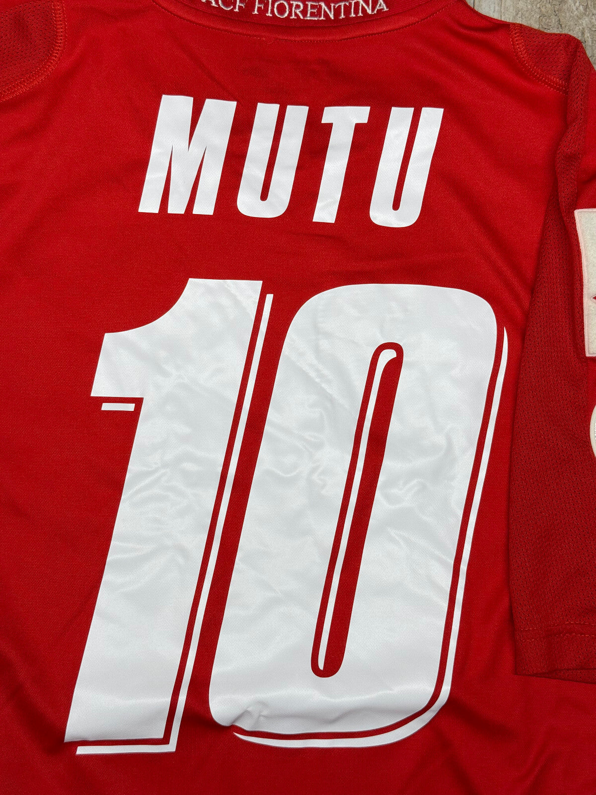 maglia calcio Fiorentina vintage MUTU Lotto TOYOTA 2008 2009 L Serie A jersey