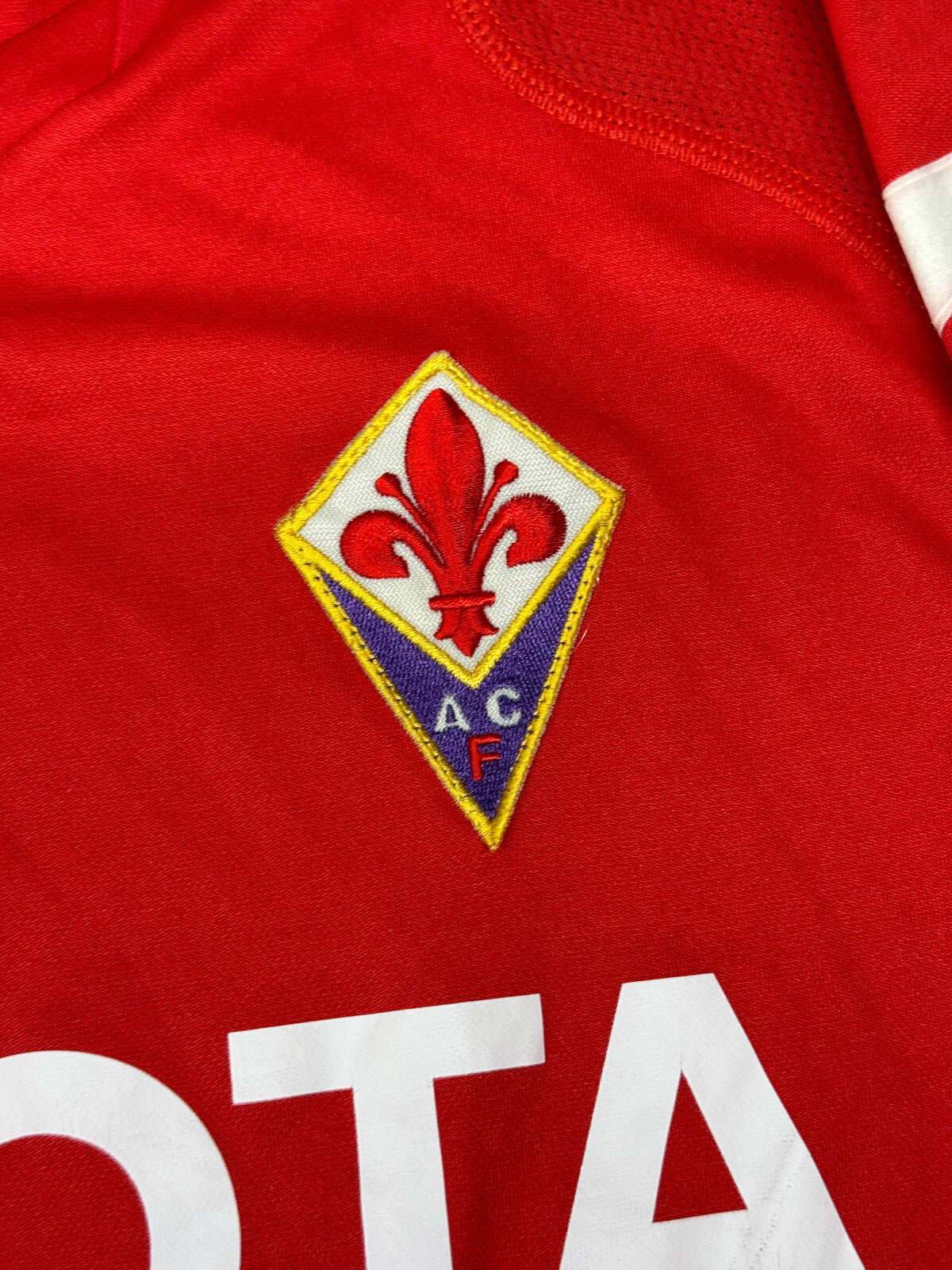 maglia calcio Fiorentina vintage MUTU Lotto TOYOTA 2008 2009 L Serie A jersey