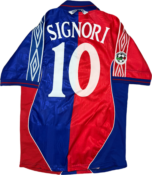 maglia calcio vintage FC Bologna gara SIGNORI 2000-01 home Granarolo Umbro