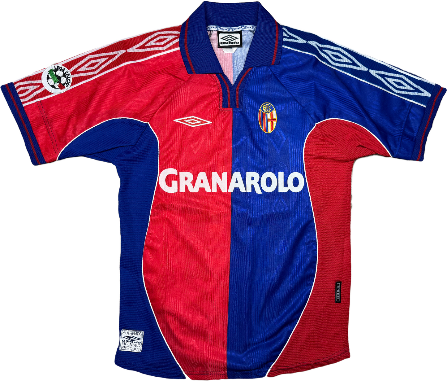 maglia calcio vintage FC Bologna gara SIGNORI 2000-01 home Granarolo Umbro