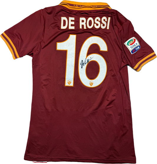 maglia calcio vintage roma De Rossi 2013 2014 M PLAYER ISSUED shirt SIGNED
