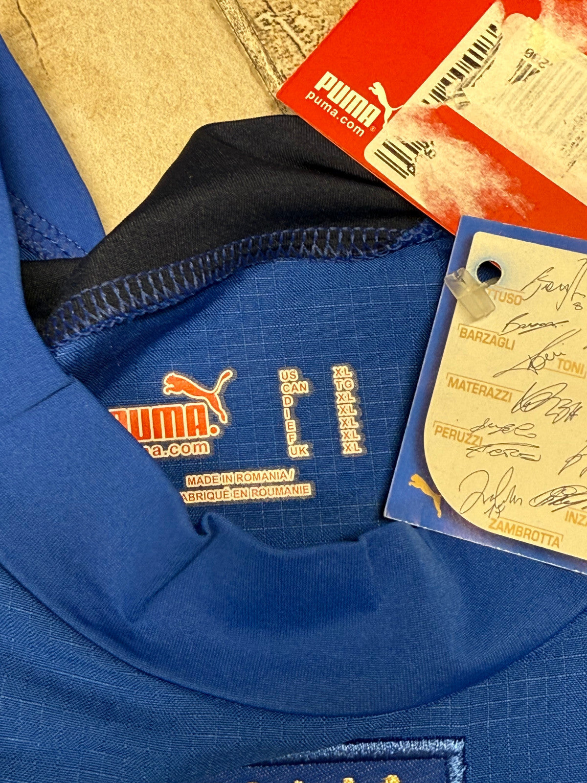 maglia calcio vintage Italia World Cup 2006 germany CAMPIONI 4 Puma Mondiali