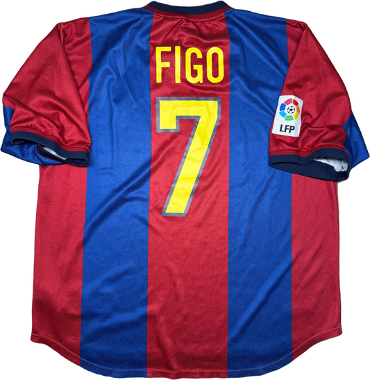 Maglia calcio vintage Luis Figo Barca barcellona camiseta NIKE 1998 1999 XL