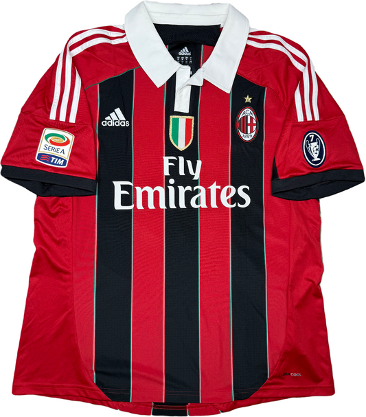 maglia calcio vintage AC Milan INZAGHI ADDIO 2012-13 SCUDETTO Adidas Climacool
