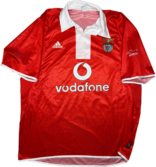 maglia calcio vintage Benfica camiseta Feher Adidas 2003 2004 Vodafone XL