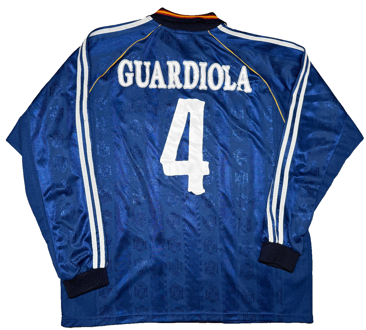 maglia calcio Spagna vintage GUARDIOLA #4 World Cup 1998 camiseta Adidas