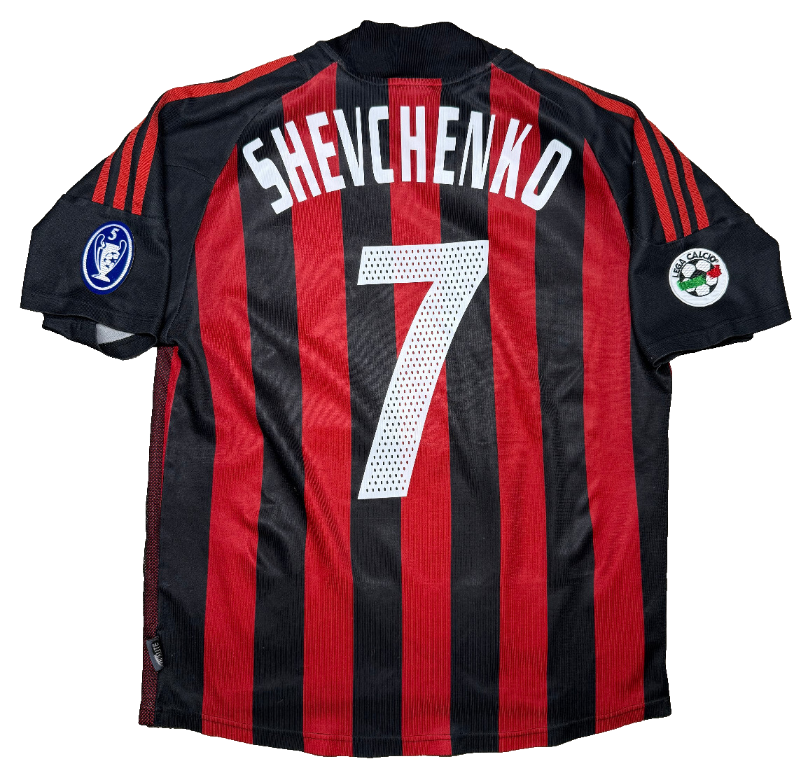 maglia calcio vintage AC Milan Shevchenko Adidas 2002 2003 Opel Climalite M