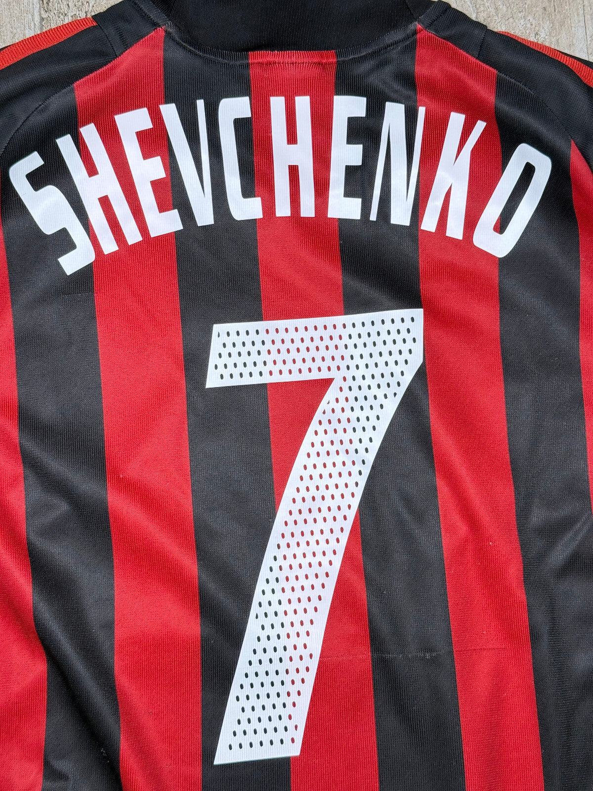 maglia calcio vintage AC Milan Shevchenko Adidas 2002 2003 Opel Climalite M