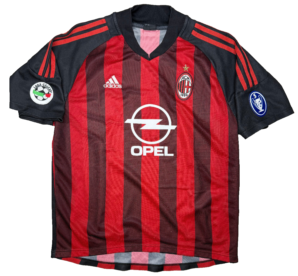 maglia calcio vintage AC Milan Shevchenko Adidas 2002 2003 Opel Climalite M