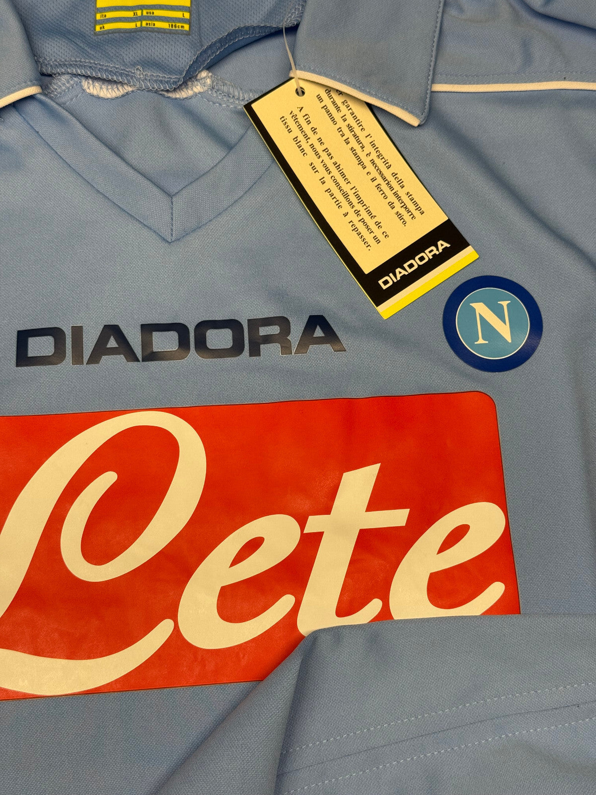 maglia calcio Napoli Hamsik 2007 2008 Home Jersey Diadora XL Lete LETE *NUOVA*