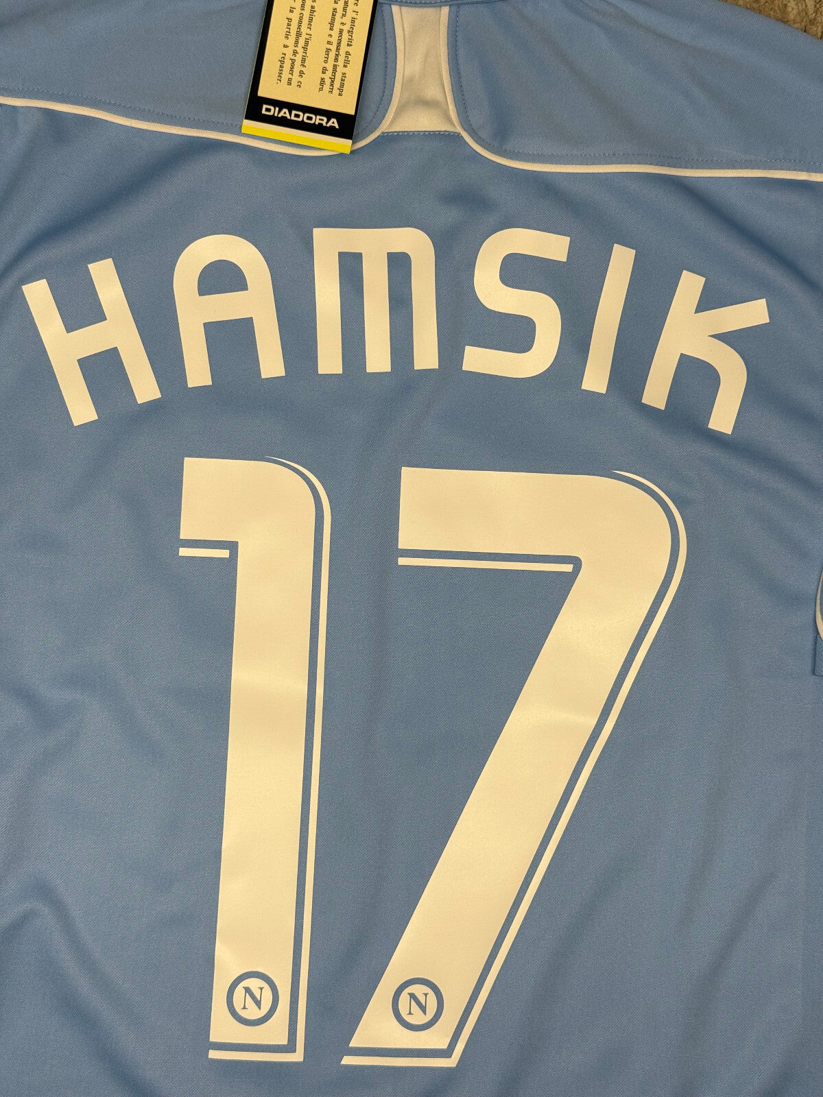 maglia calcio Napoli Hamsik 2007 2008 Home Jersey Diadora XL Lete LETE *NUOVA*