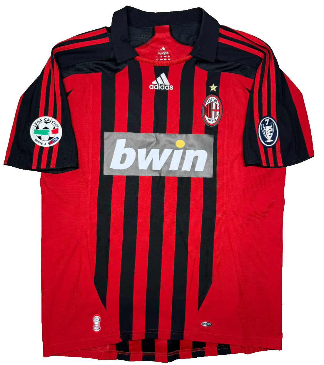 maglia calcio vintage AC Milan RONALDO #99 2007 2008 Bwin Adidas Climacool