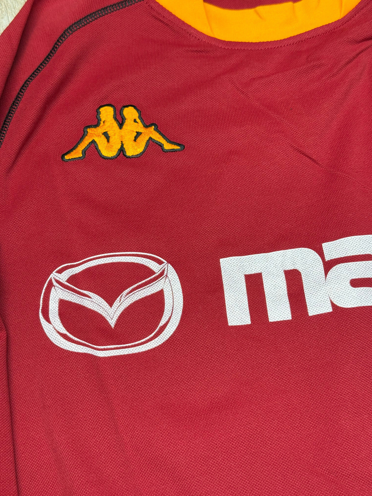 maglia calcio vintage Roma DE ROSSI debut 2002 2003 Serie A shirt jersey Mazda L