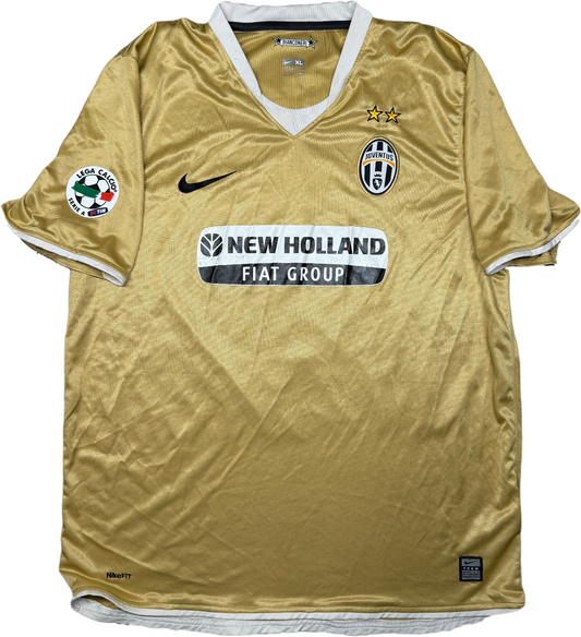 maglia calcio vintage Juventus BUFFON Serie A 2008 2009 away oro XL