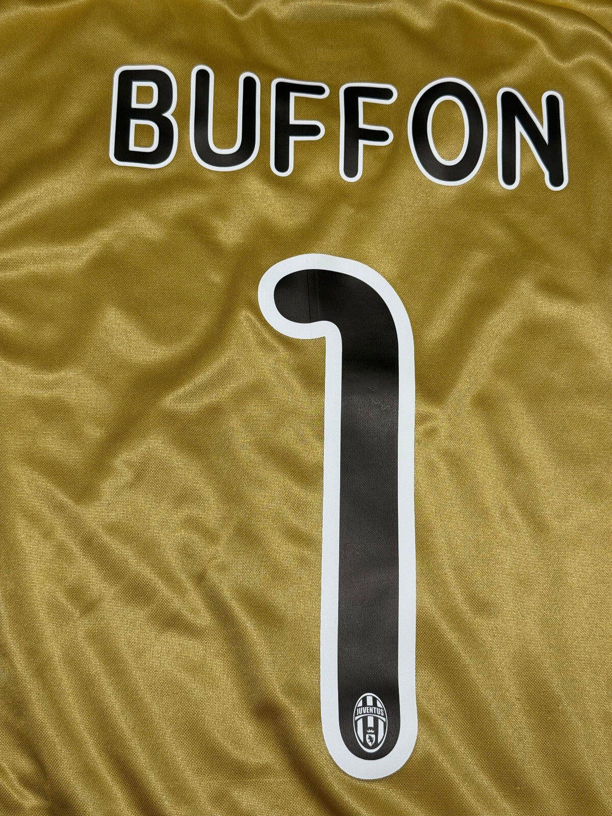 maglia calcio vintage Juventus BUFFON Serie A 2008 2009 away oro XL
