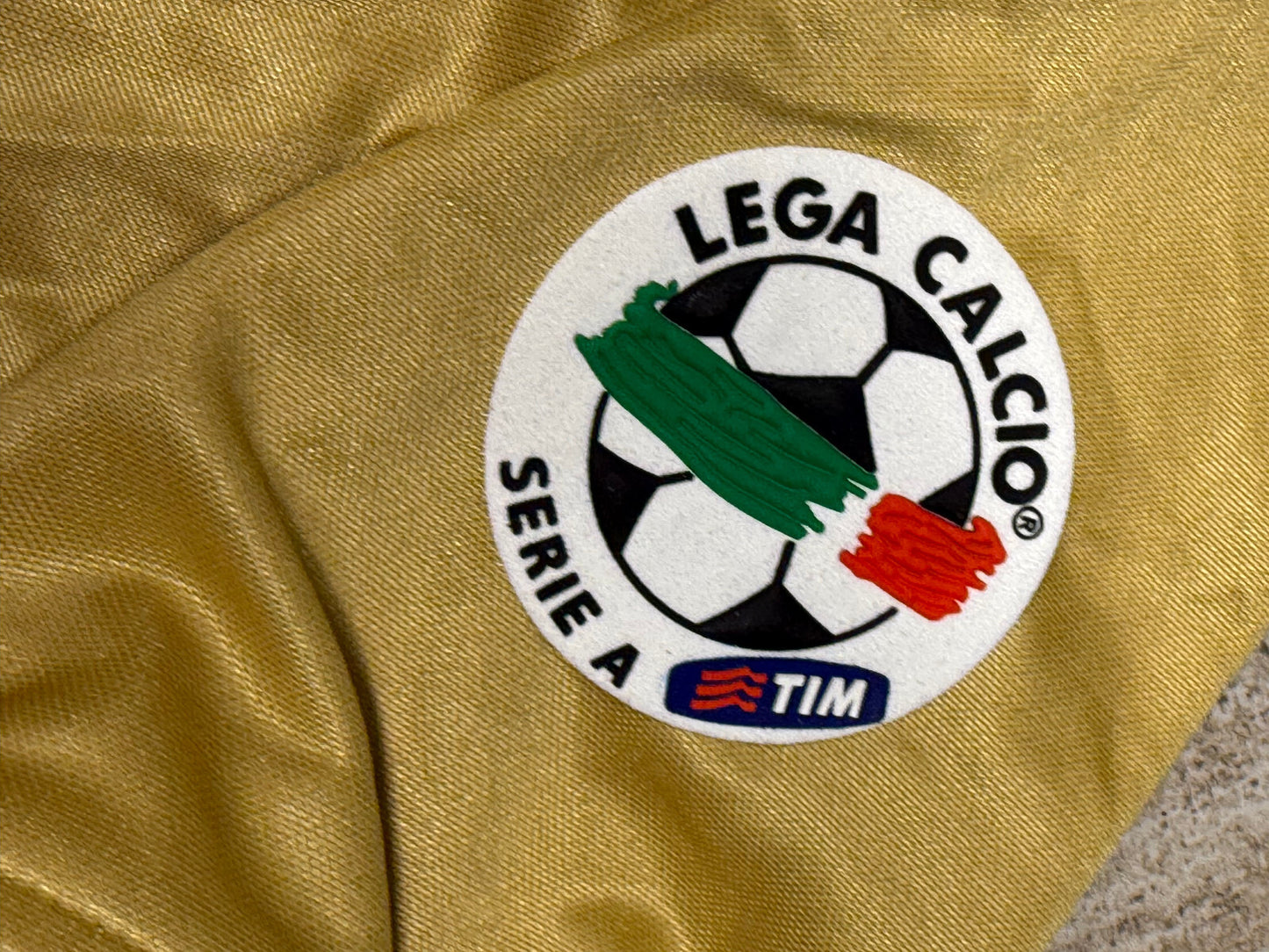 maglia calcio vintage Juventus BUFFON Serie A 2008 2009 away oro XL