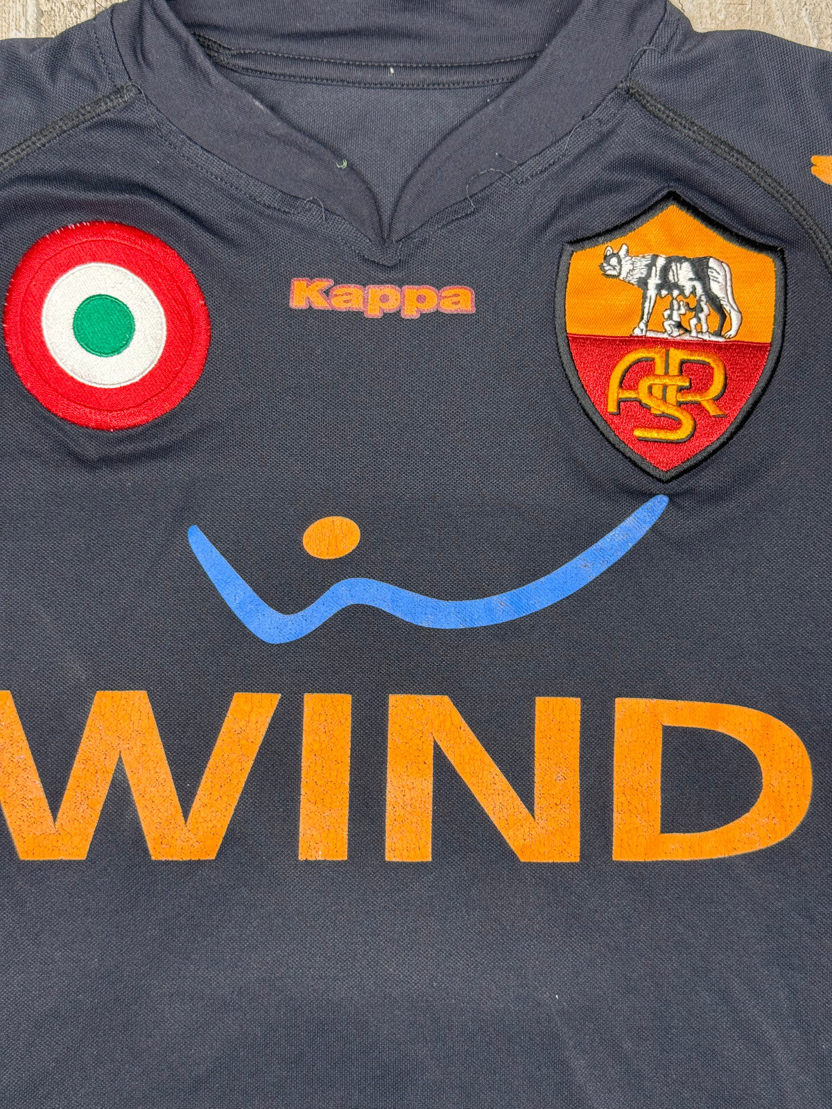 Maglia calcio Roma De Rossi Kappa 2007 2008 Wind Serie A L Kombat Third