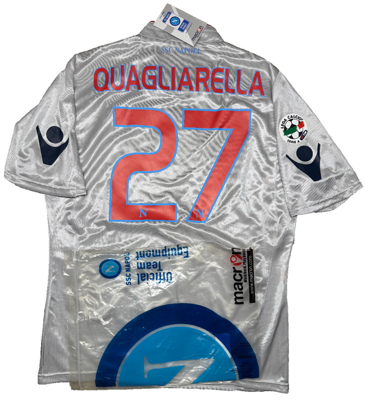 maglia calcio vintage Napoli QUAGLIARELLA 2009 2010 shirt Jersey Macron M Lete