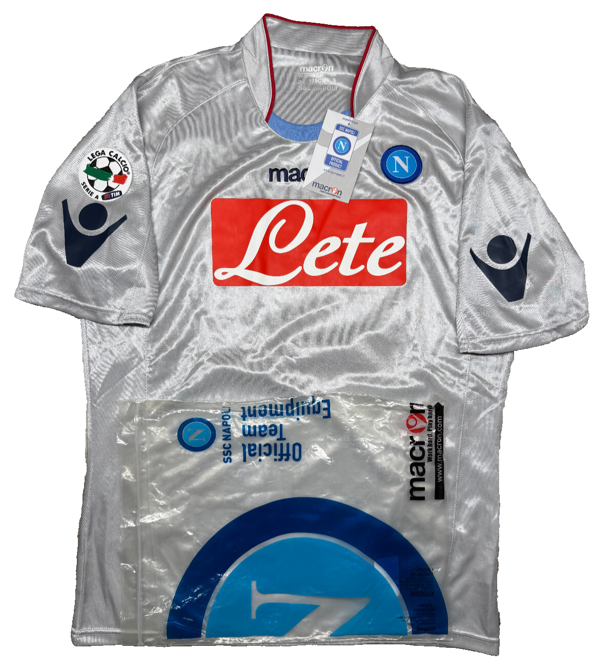 maglia calcio vintage Napoli QUAGLIARELLA 2009 2010 shirt Jersey Macron M Lete