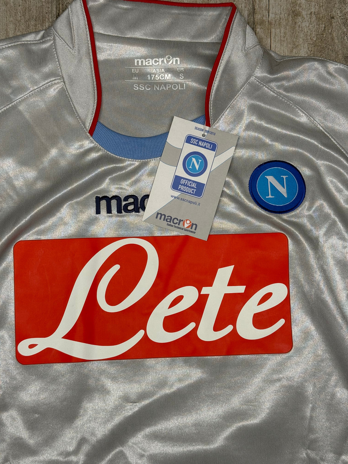 maglia calcio vintage Napoli QUAGLIARELLA 2009 2010 shirt Jersey Macron M Lete