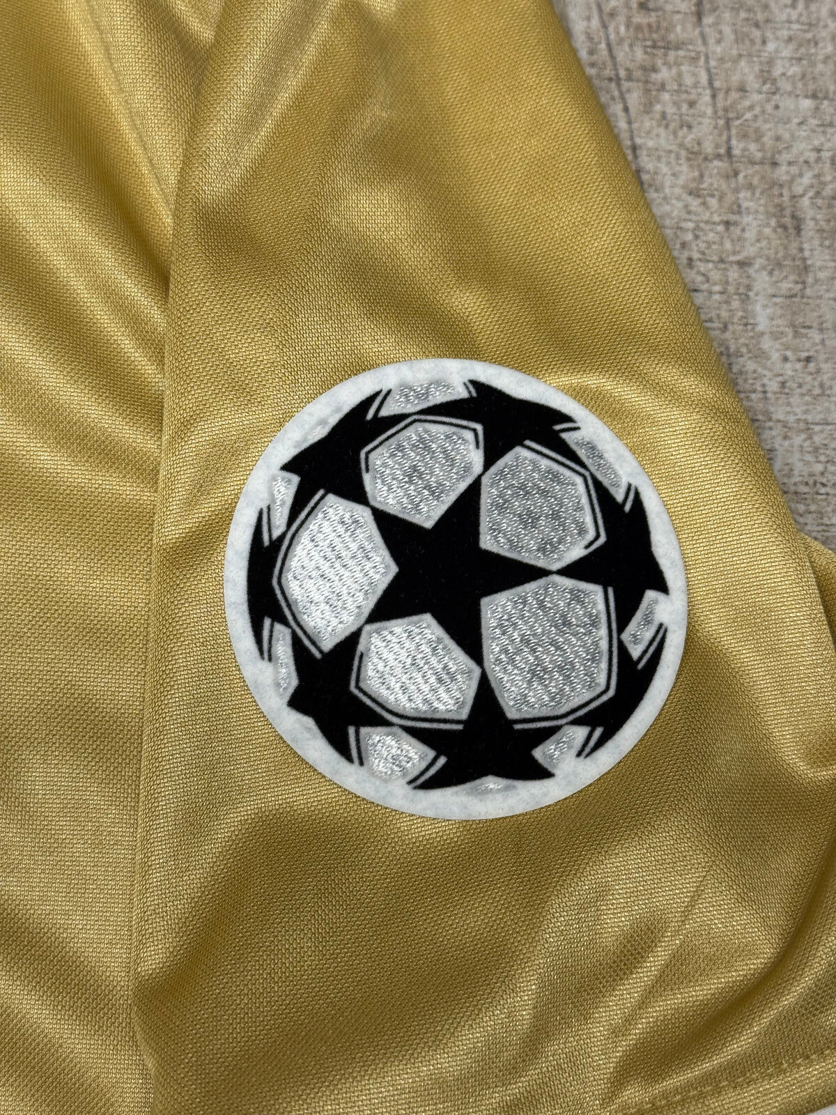 maglia calcio vintage Juventus Del Piero Champions League 2008 away oro XL