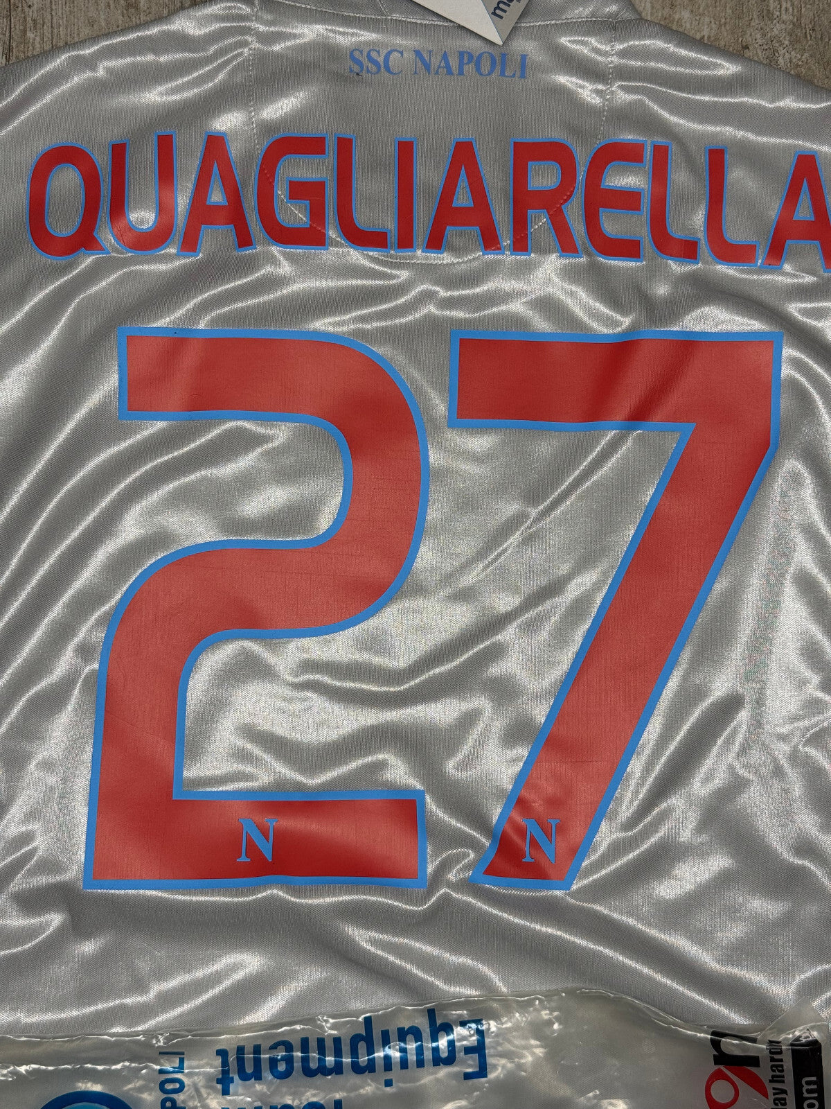 maglia calcio vintage Napoli QUAGLIARELLA 2009 2010 shirt Jersey Macron M Lete