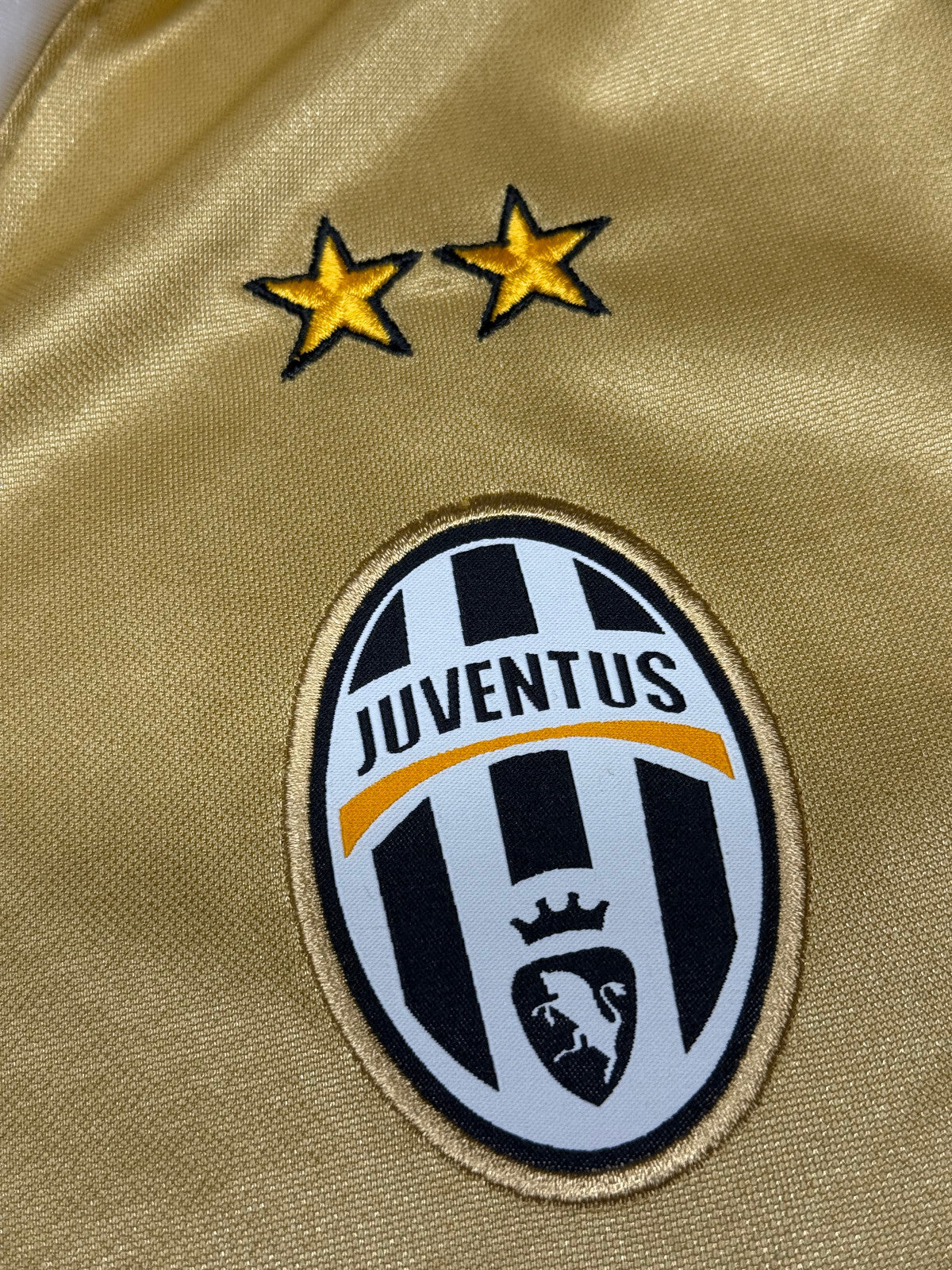 maglia calcio vintage Juventus Del Piero Champions League 2008 away oro XL