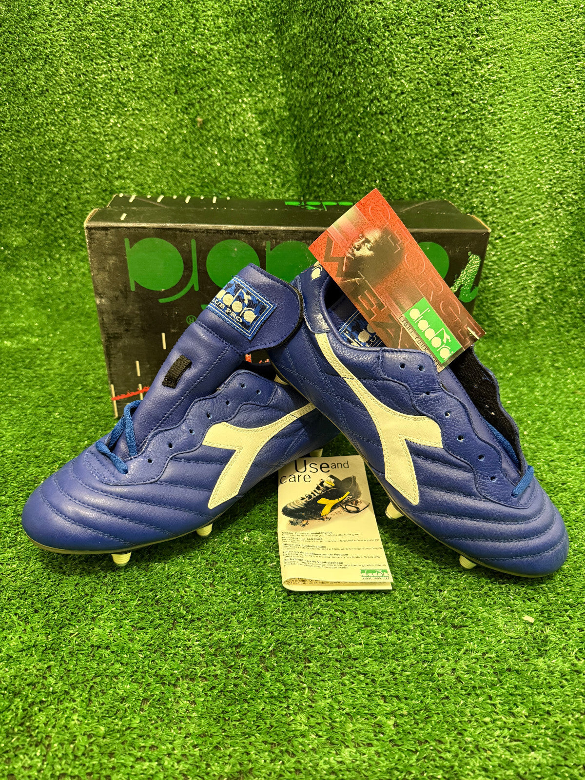 vintage diadora vintage BRASIL football shoes GEORGE WEAH Milan 1995 PRO 42,5