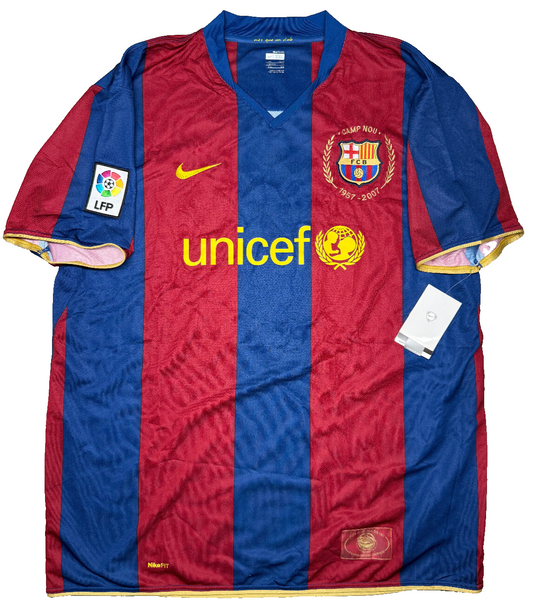 maglia calcio vintage Ronaldinho Barcellona Nike NUOVA 2007-08 XXL camiseta NEW