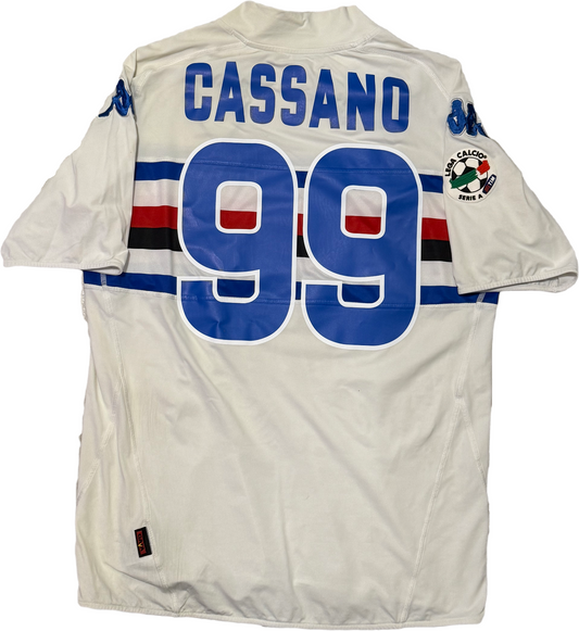 maglia calcio vintage Sampdoria CASSANO player issue 2009 2010 L Kappa ERG