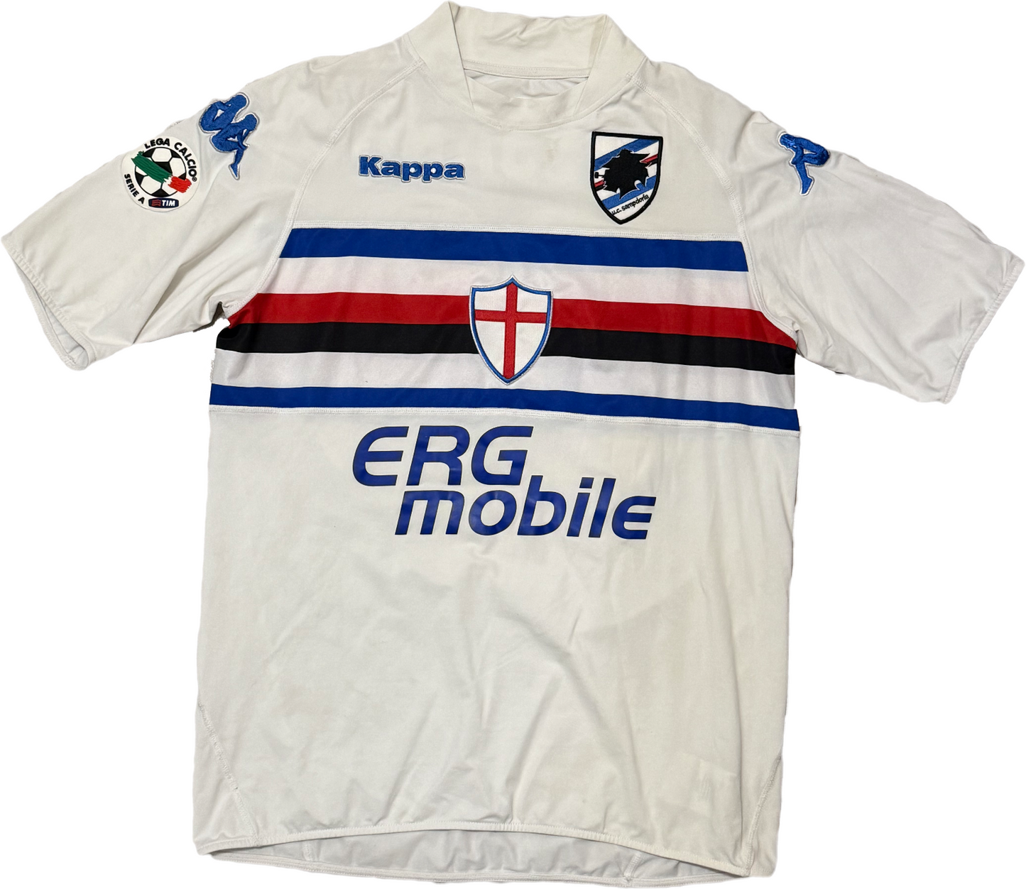 maglia calcio vintage Sampdoria CASSANO player issue 2009 2010 L Kappa ERG