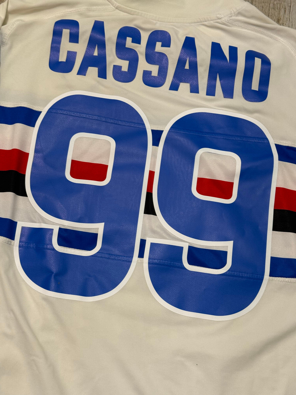 maglia calcio vintage Sampdoria CASSANO player issue 2009 2010 L Kappa ERG