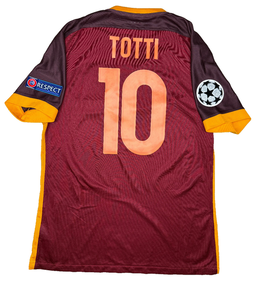 maglia calcio vintage AS Roma TOTTI Nike 2015 2016 Uefa UCL PRO VERSION VAPOR L