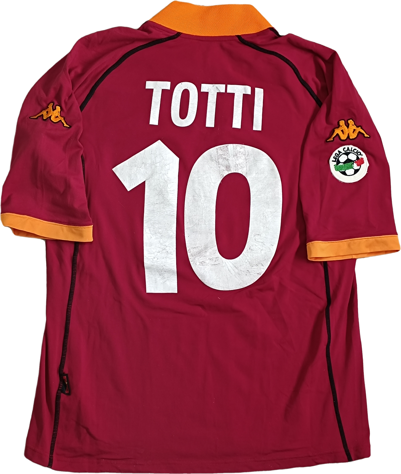 maglia calcio vintage AS Roma TOTTI 2001 2002 Kappa Ina ASSITALIA scudetto XL
