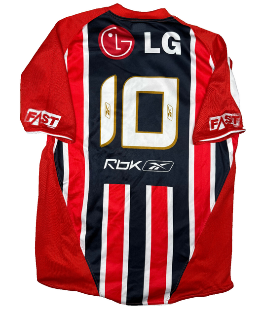 maglia calcio Sao Paulo vintage Reebok LG Adrian Fast shop Brasil L