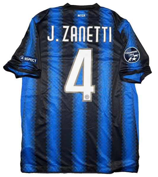 maglia calcio Inter vintage ZANETTI Nike shirt Home Pirelli 2010 2011 jersey L