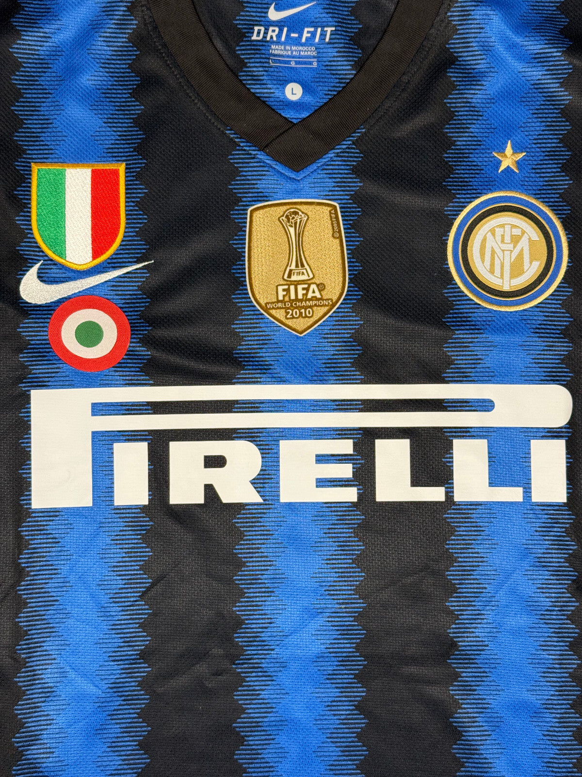 maglia calcio Inter vintage ZANETTI Nike shirt Home Pirelli 2010 2011 jersey L