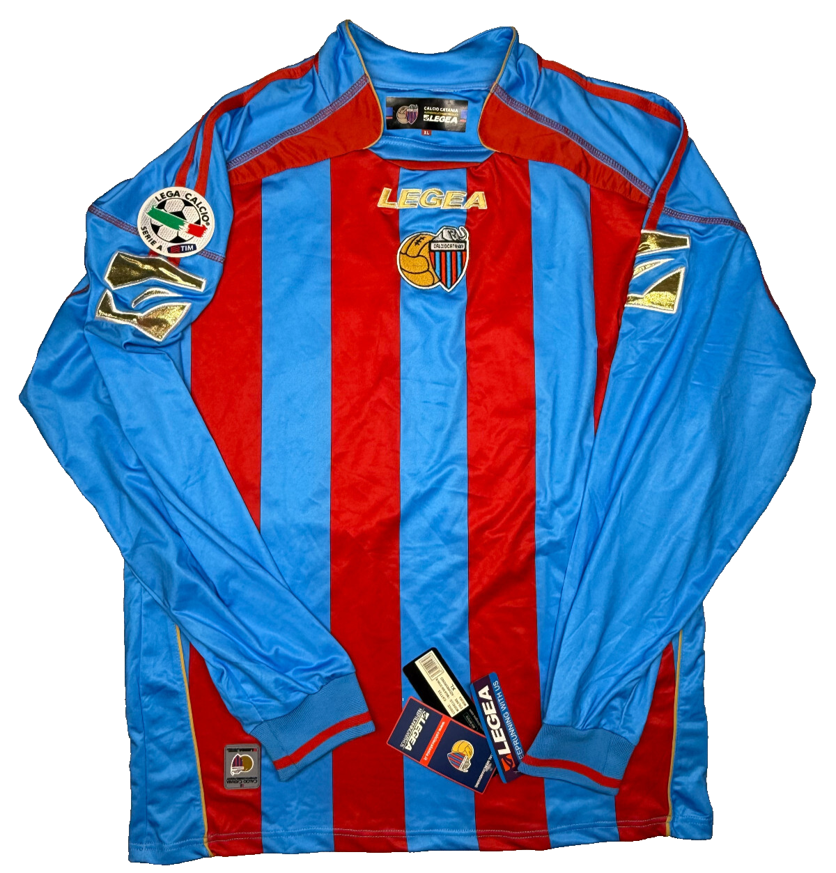 maglia calcio vintage CATANIA MASCARA Legea 2007 2008 Serie A Home XL *NUOVA*