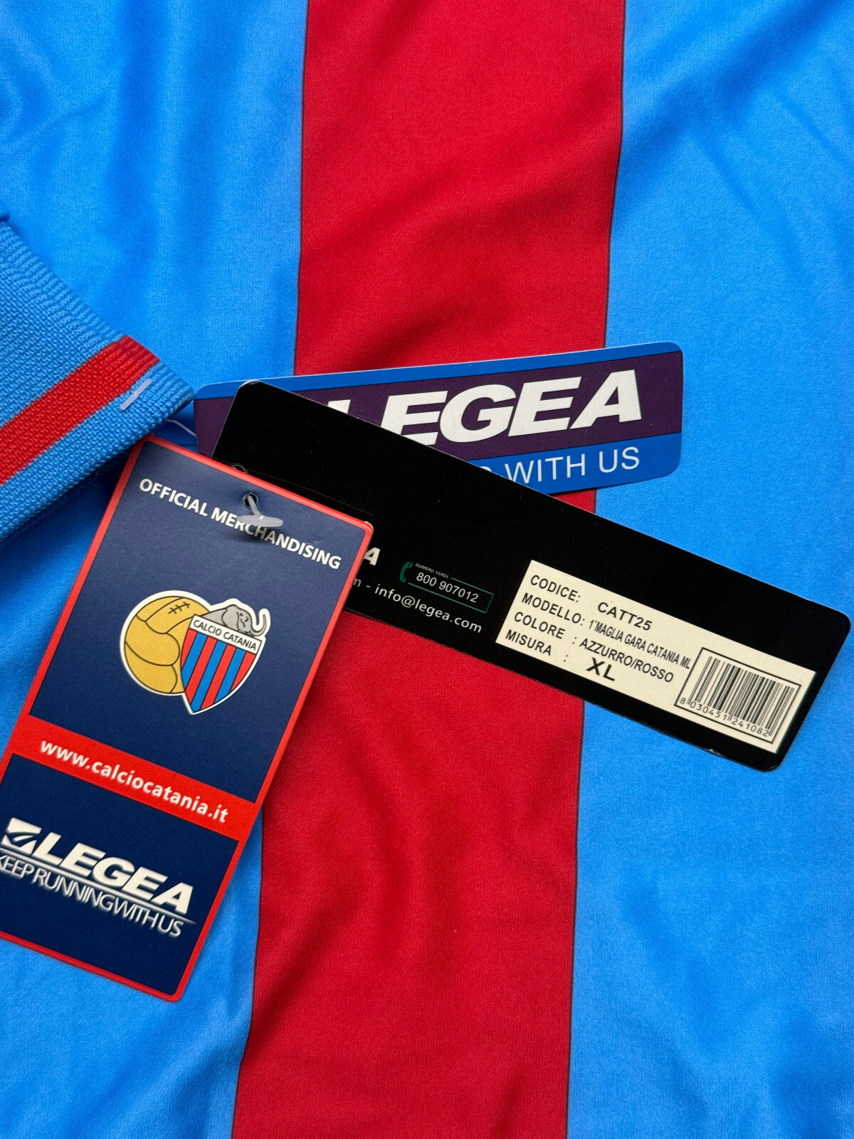 maglia calcio vintage CATANIA MASCARA Legea 2007 2008 Serie A Home XL *NUOVA*