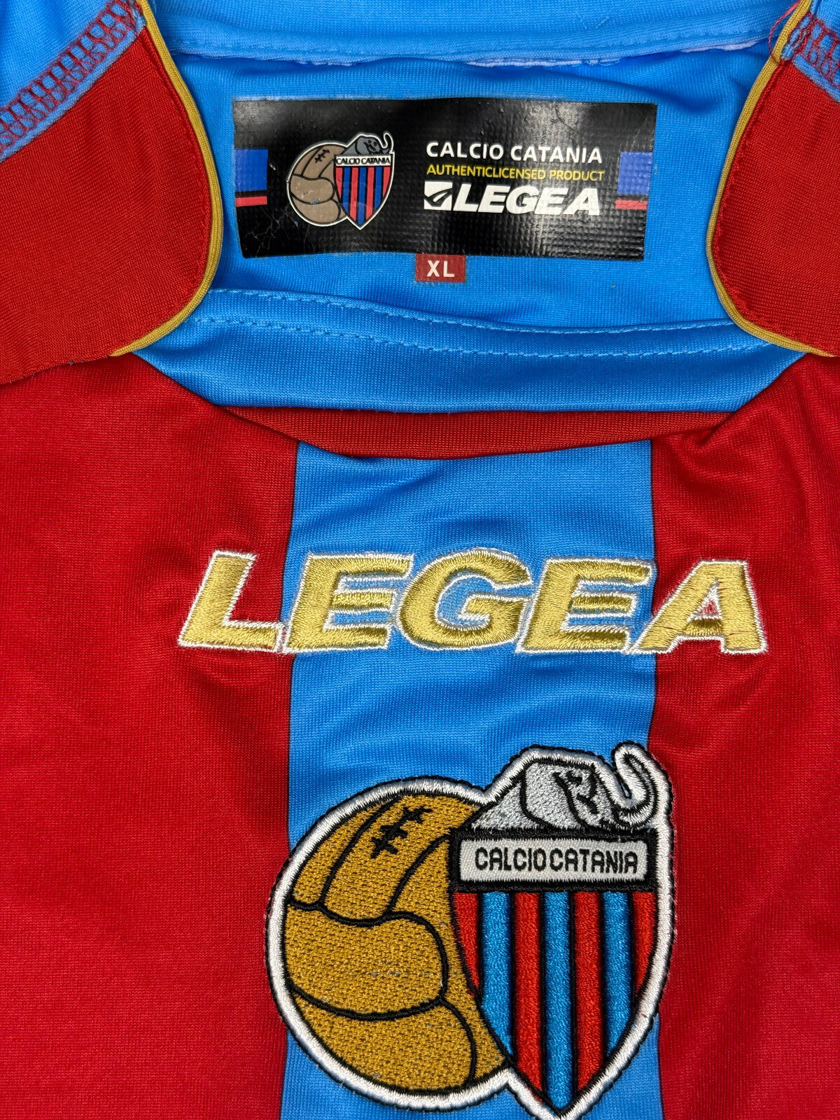 maglia calcio vintage CATANIA MASCARA Legea 2007 2008 Serie A Home XL *NUOVA*