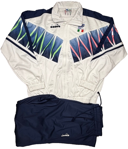 tuta giacca Italia 1994 World Cup felpa Diadora Baggio IP tracksuit completa L