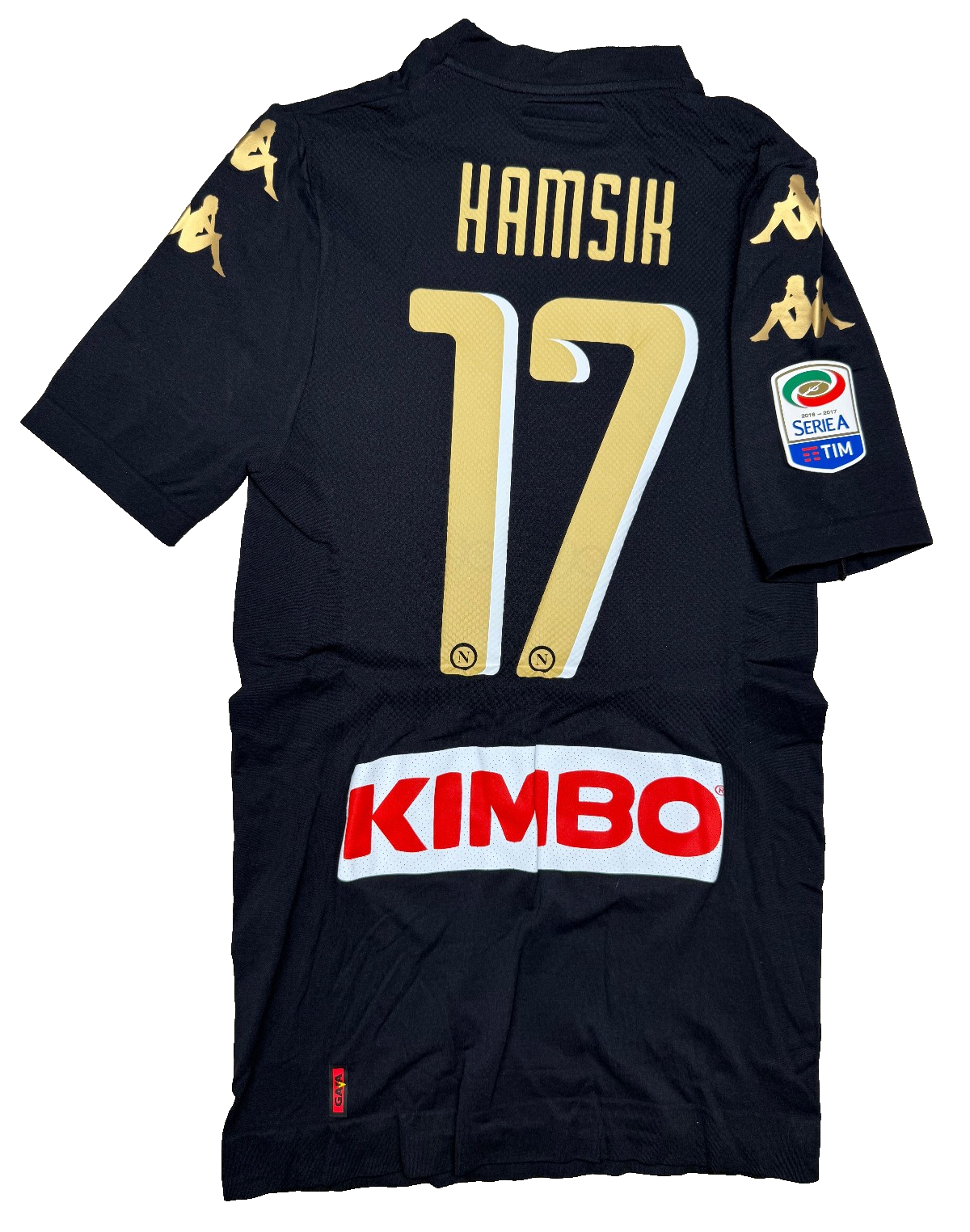 Maglia Calcio vintage Napoli 2016-17 Hamsik Lete Serie A Kappa L/XL gara Kimbo