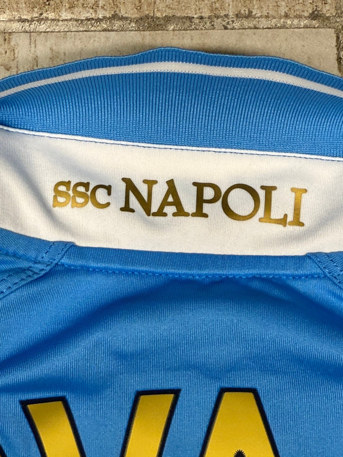 maglia calcio vintage Napoli CAVANI UEFA Champions 2011 2012 shirt Macron M Lete