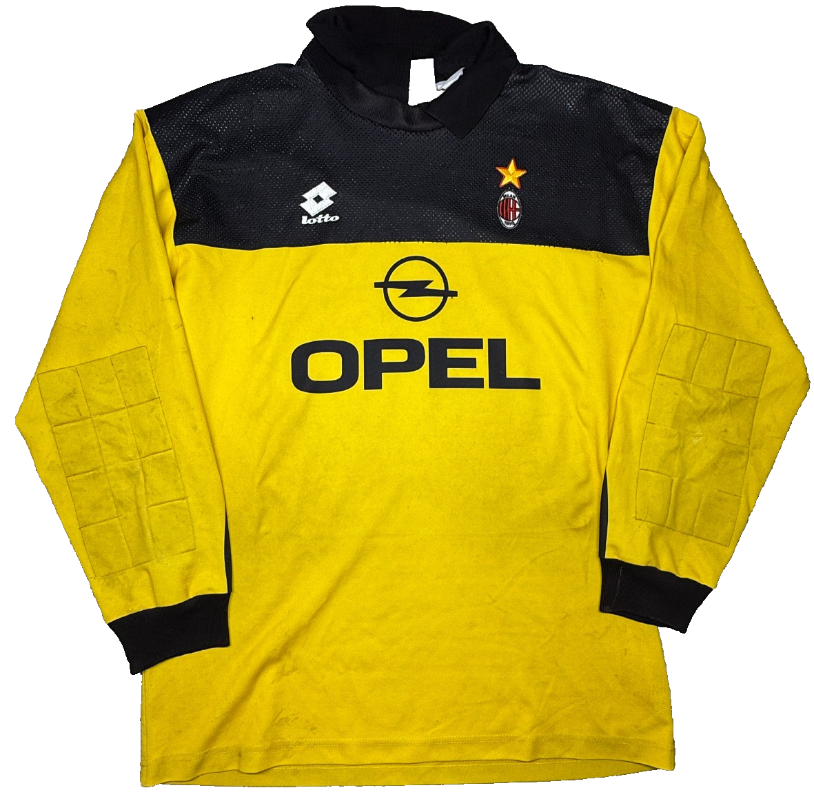 maglia calcio vintage AC Milan SEBASTIANO ROSSI Lotto 1995-96 OPEL  XL portiere