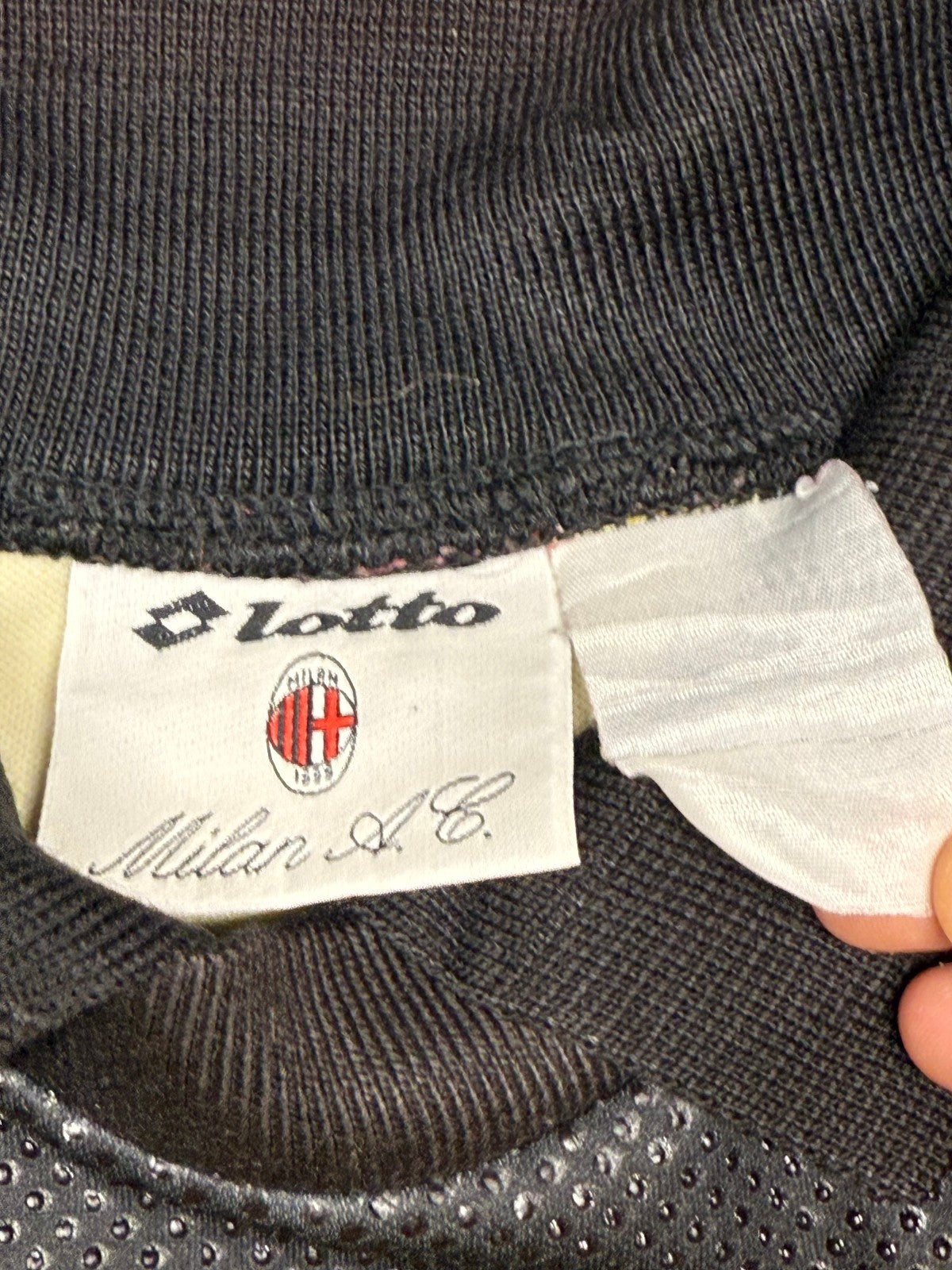 maglia calcio vintage AC Milan SEBASTIANO ROSSI Lotto 1995-96 OPEL  XL portiere